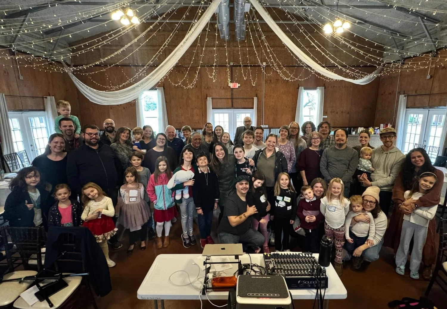 The Peace of Christ congregation gathered at The Texas Hall